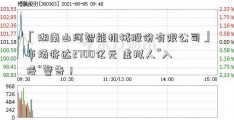 「湖南山河智能机械股份有限公司」市场将达2700亿元 虚拟人“入侵”警告！